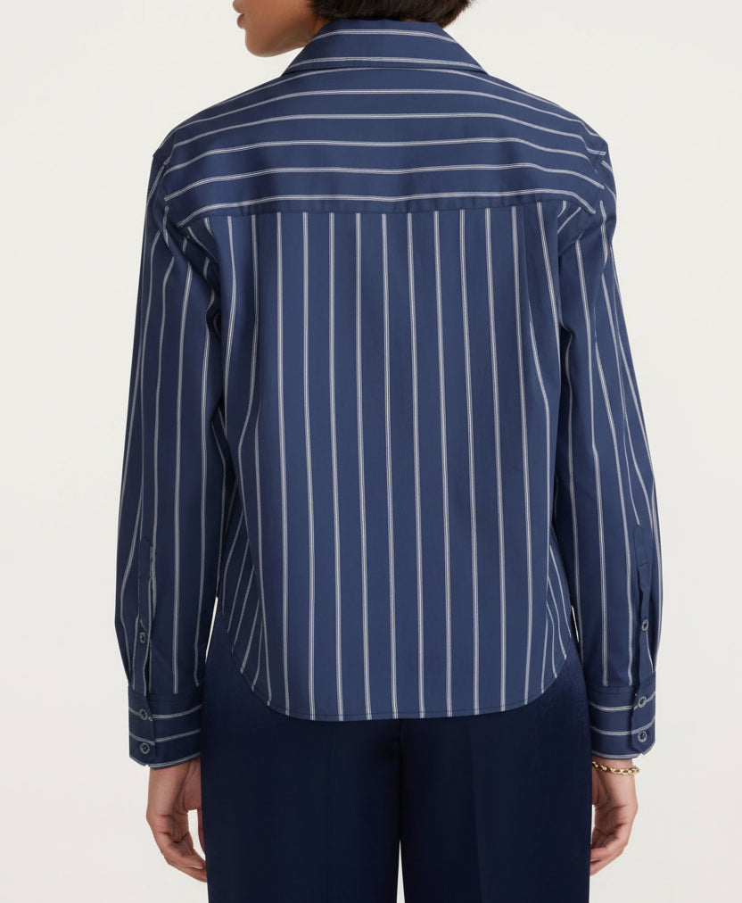 Everyday Crop Shirt In Stripe