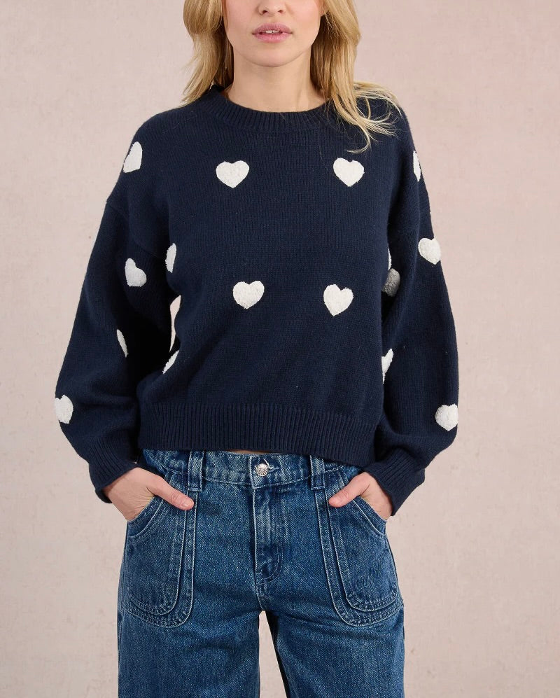 Sweater With Embossed Heart