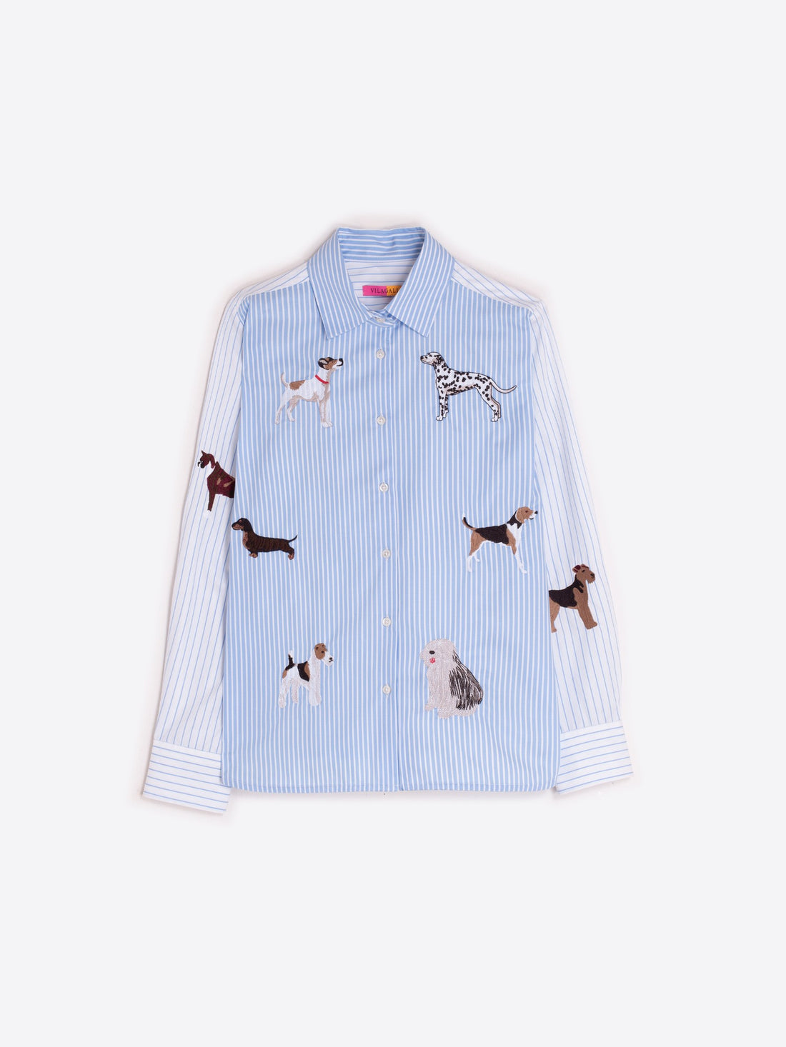 Shirt With Embroidered Dogs