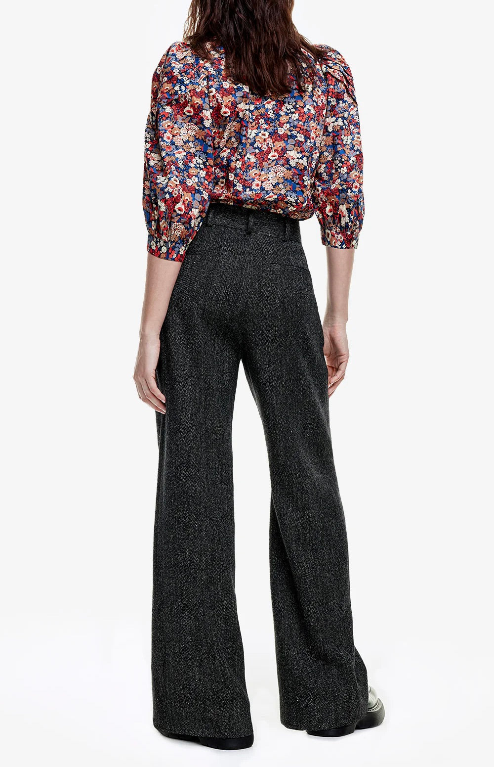 Tweed Pleated Trouser