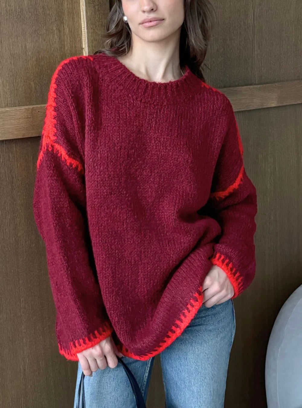 Cleo Sweater In Bordeaux