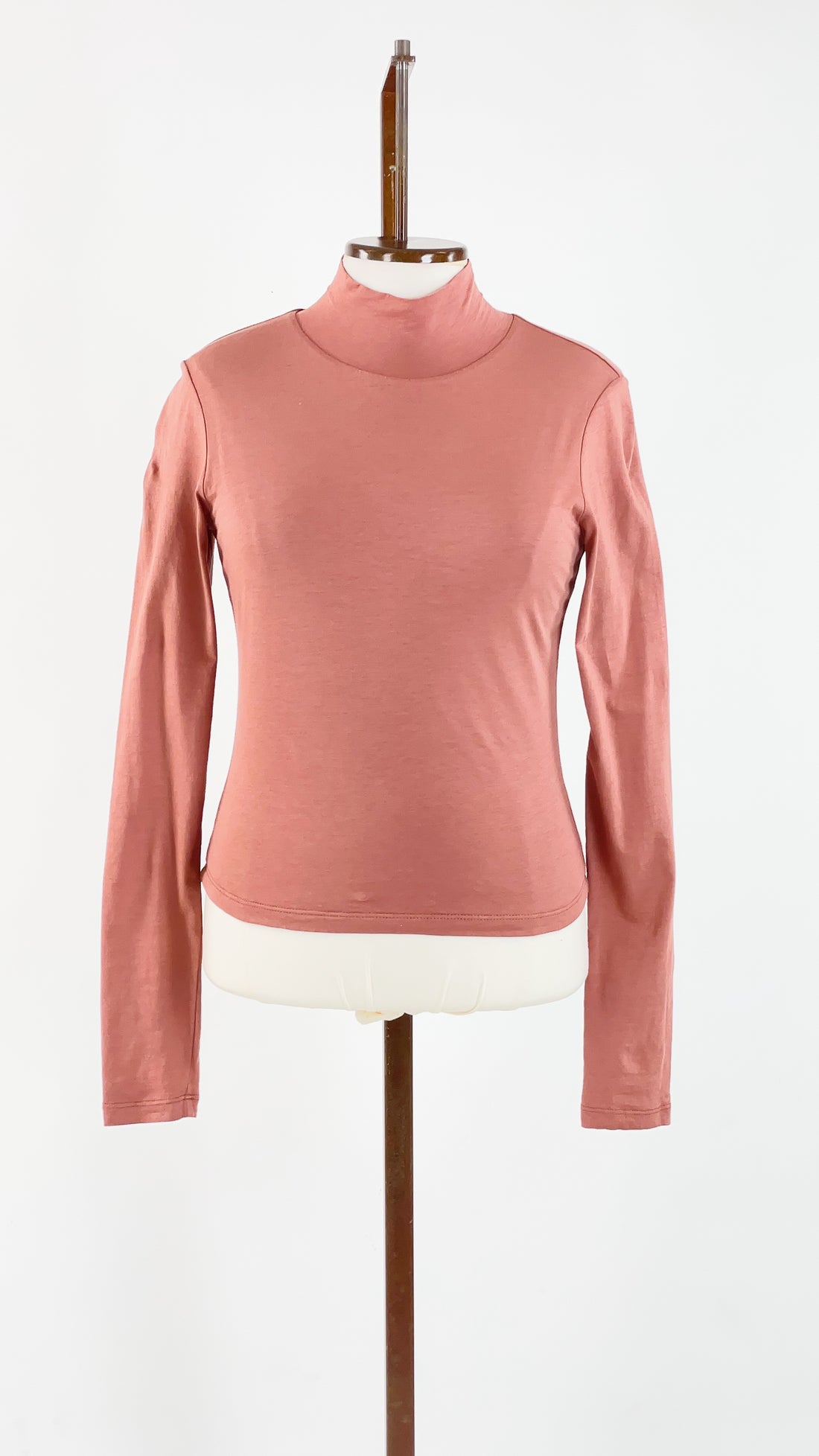 Gauzy Whisper Novelty Mock Neck Top