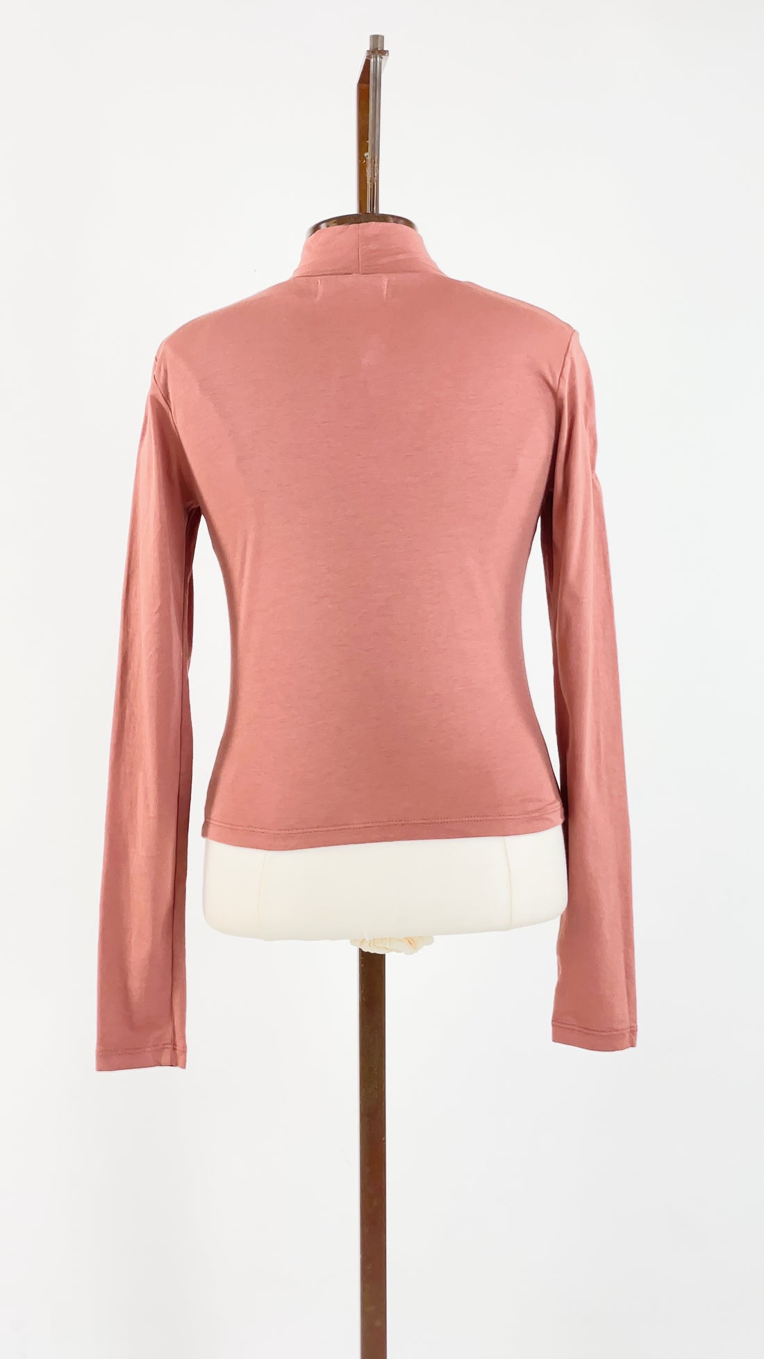 Gauzy Whisper Novelty Mock Neck Top