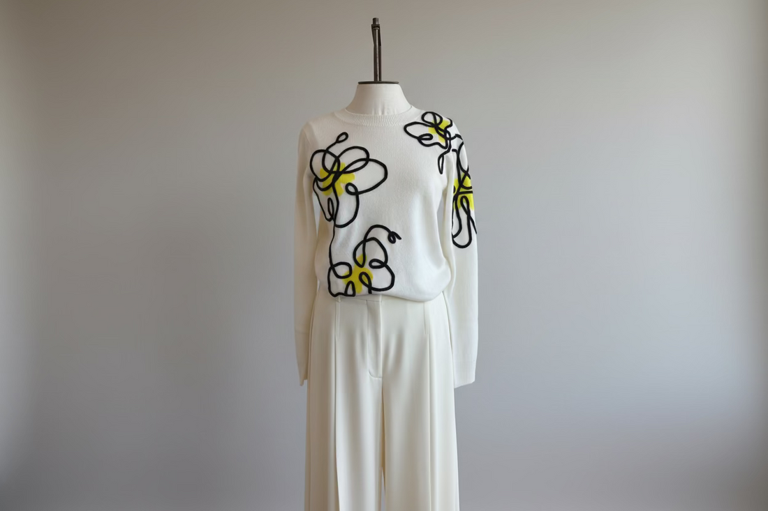 Floral Applique Crew