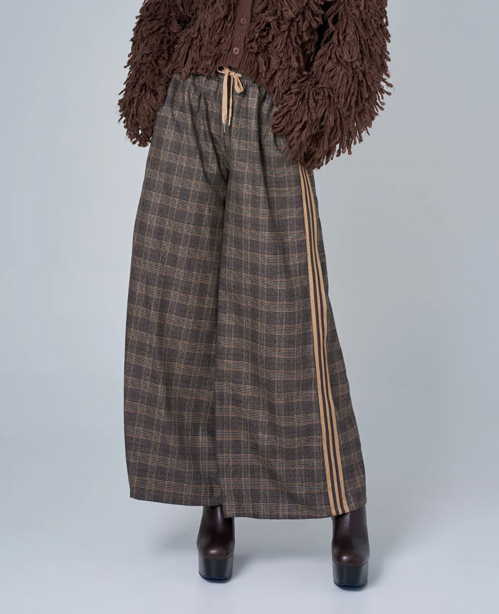 Plaid Drawstring Pant