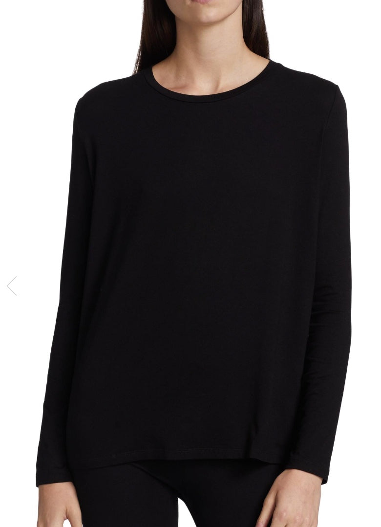 Long Sleeve Crewneck with Back Pleat