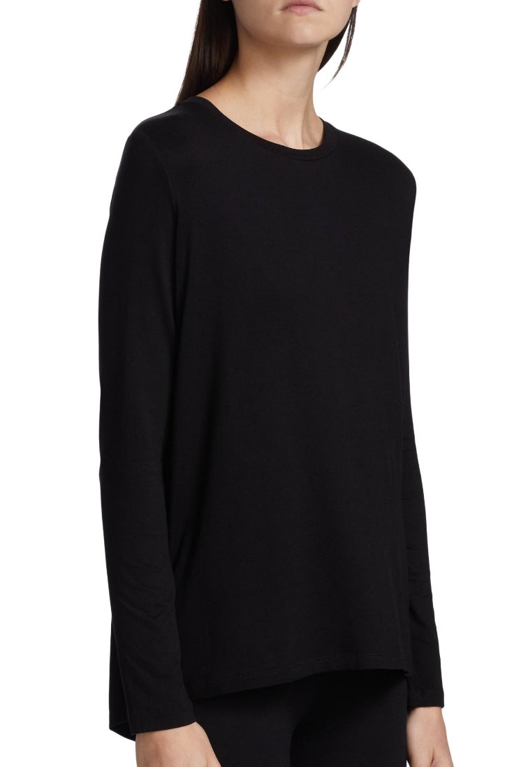 Long Sleeve Crewneck with Back Pleat