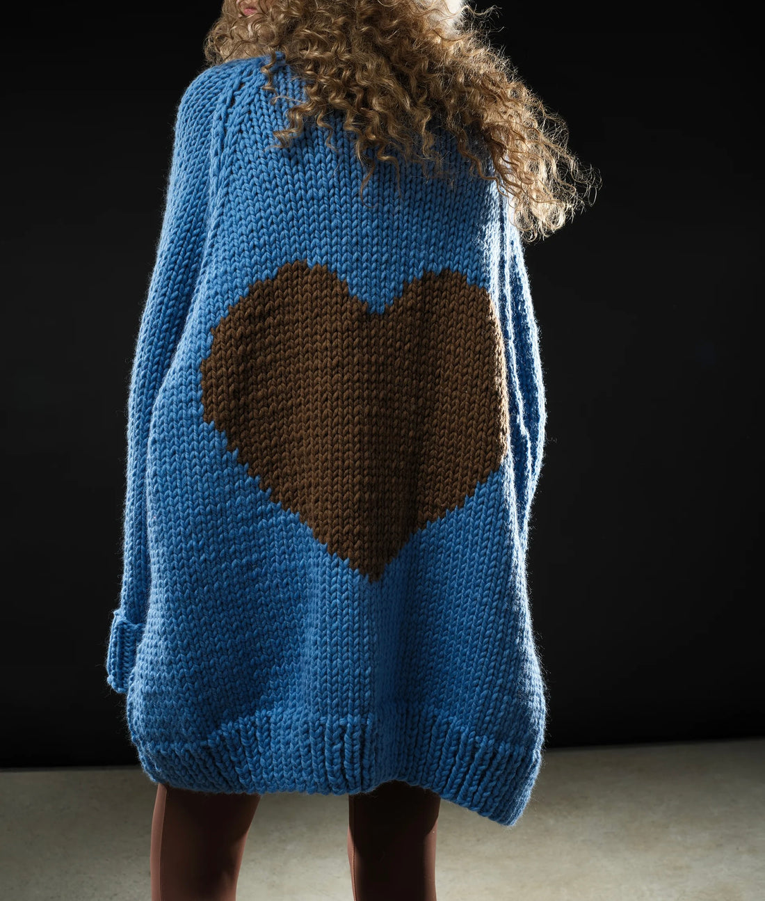Long Heart Jacket In Blue