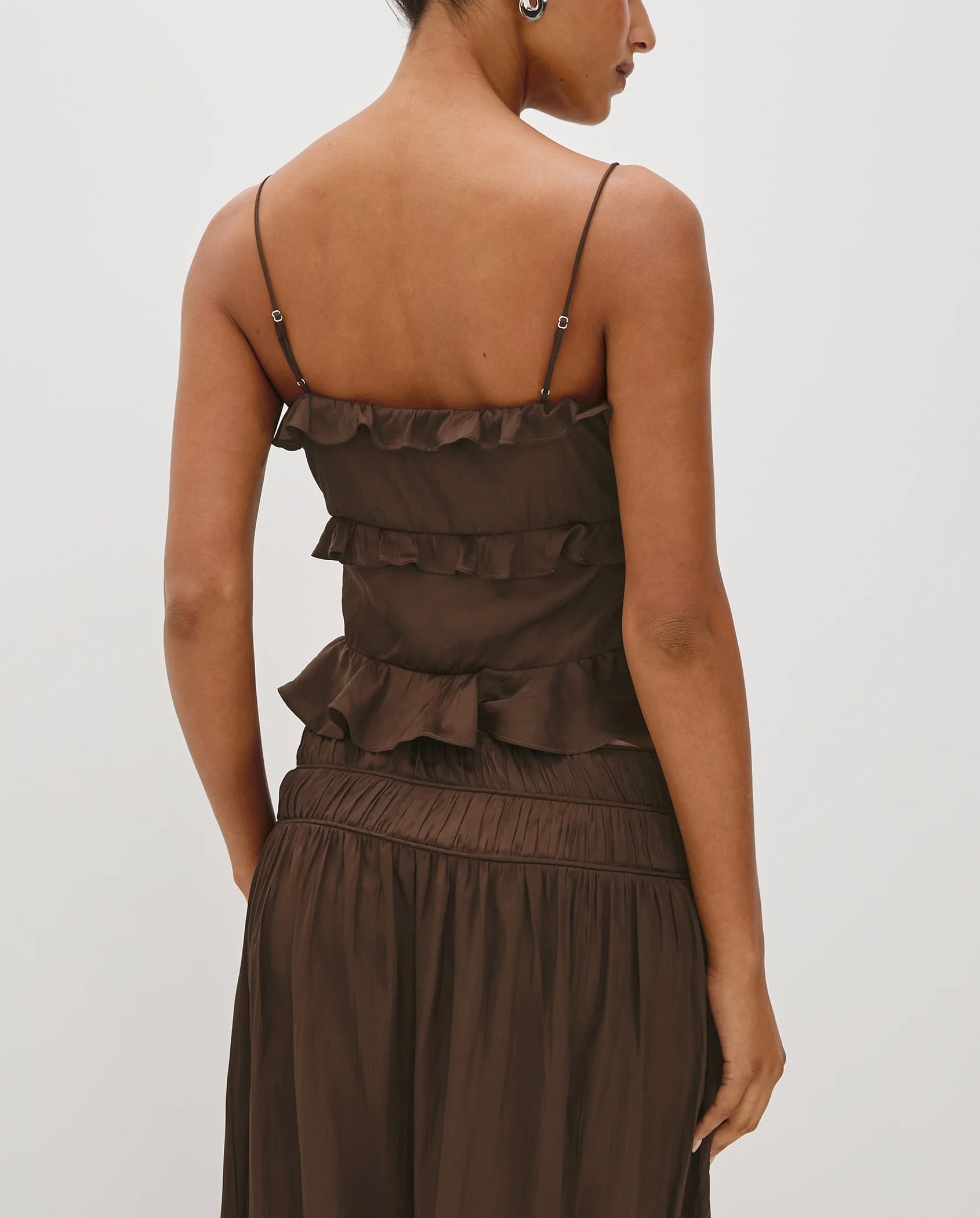 トップス THEREDTHREAD  S cross camisole curve THEREDTHREAD / ザレッドスレッド】S circle camisole lace