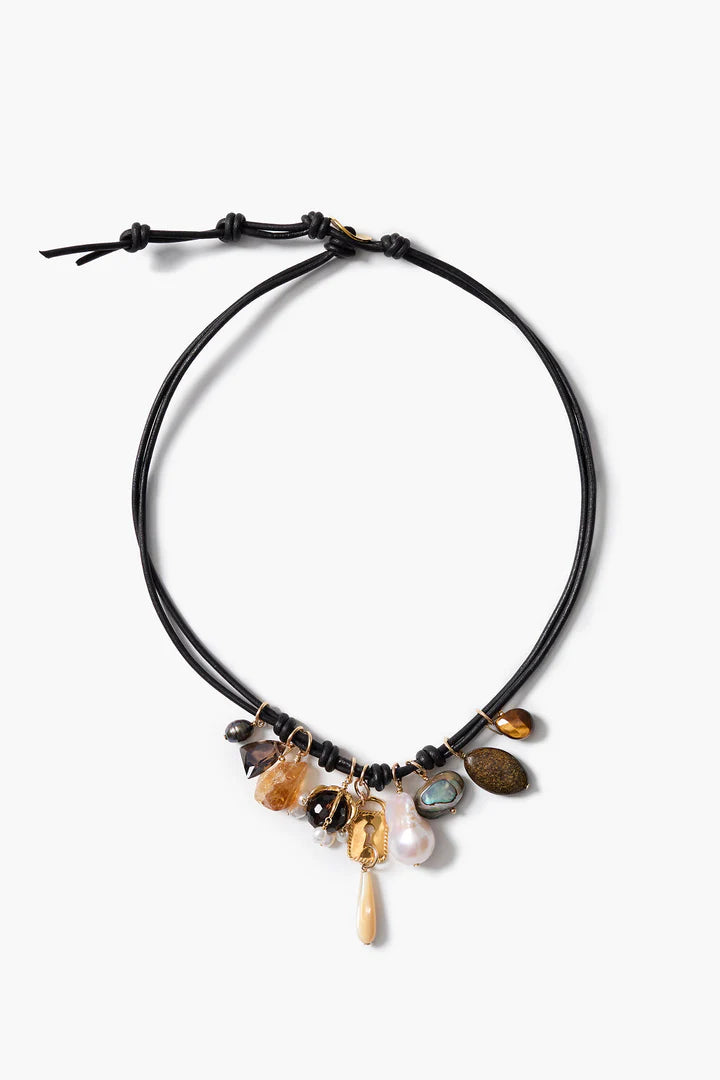 Romy Leather Charm Necklace
