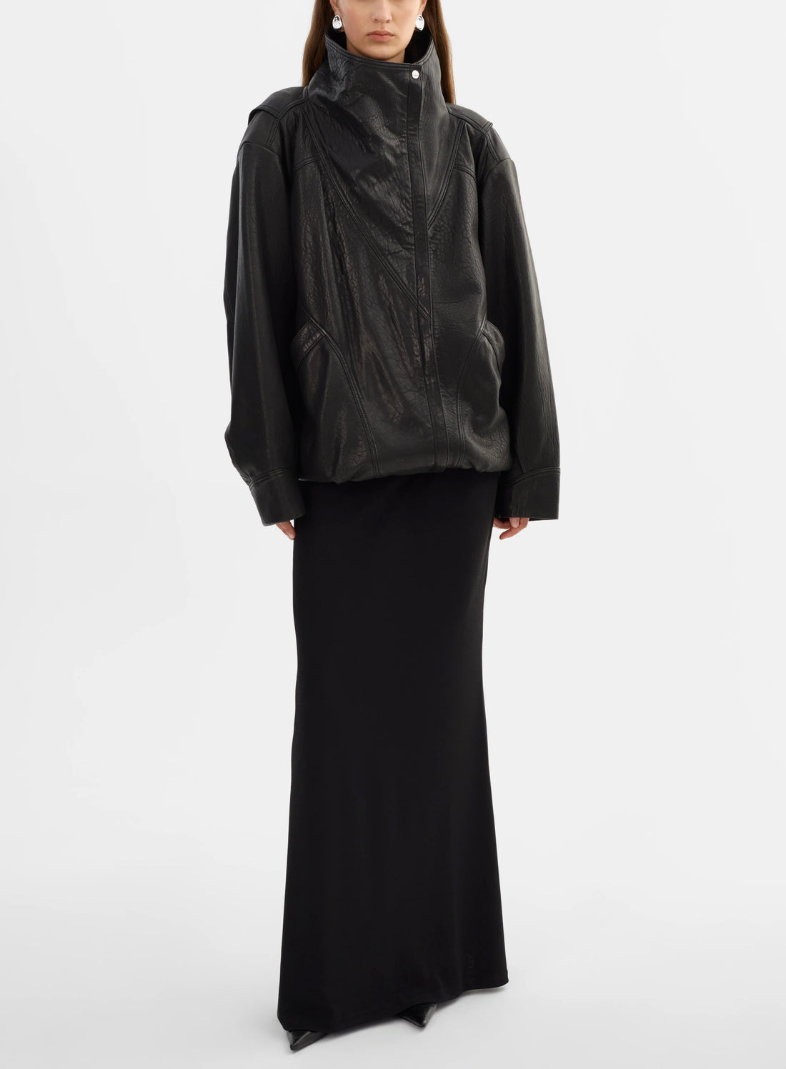 Ronja Leather Jacket In Black