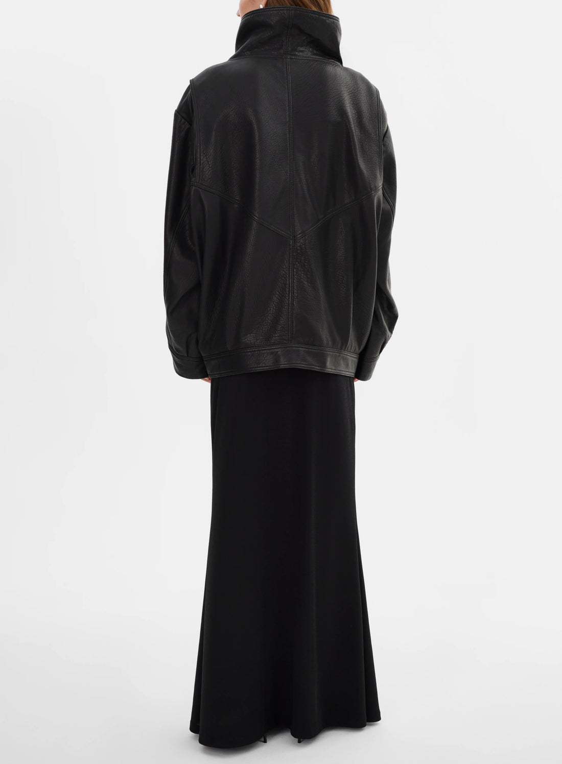 Ronja Leather Jacket In Black
