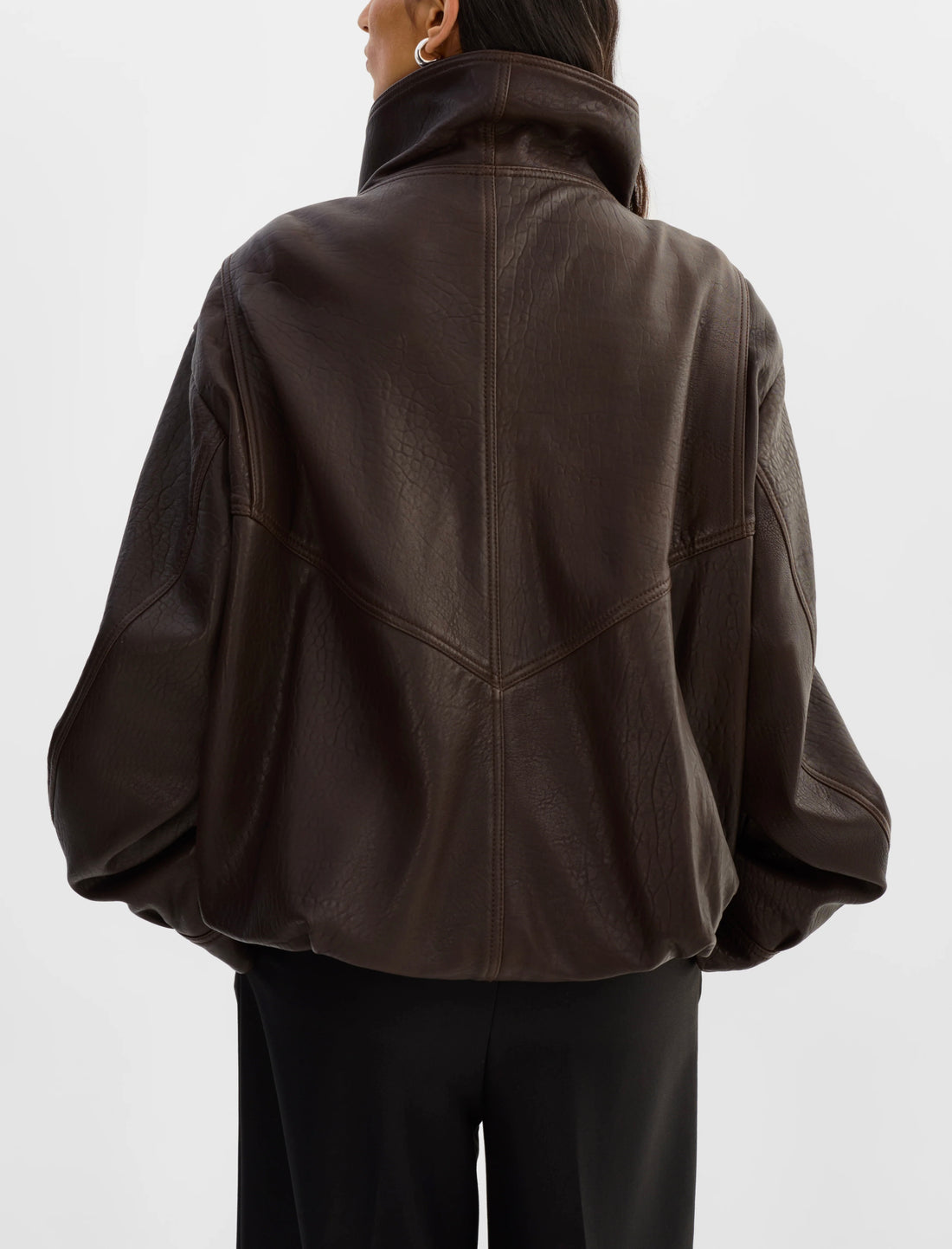 Ronja Leather Jacket In Brown