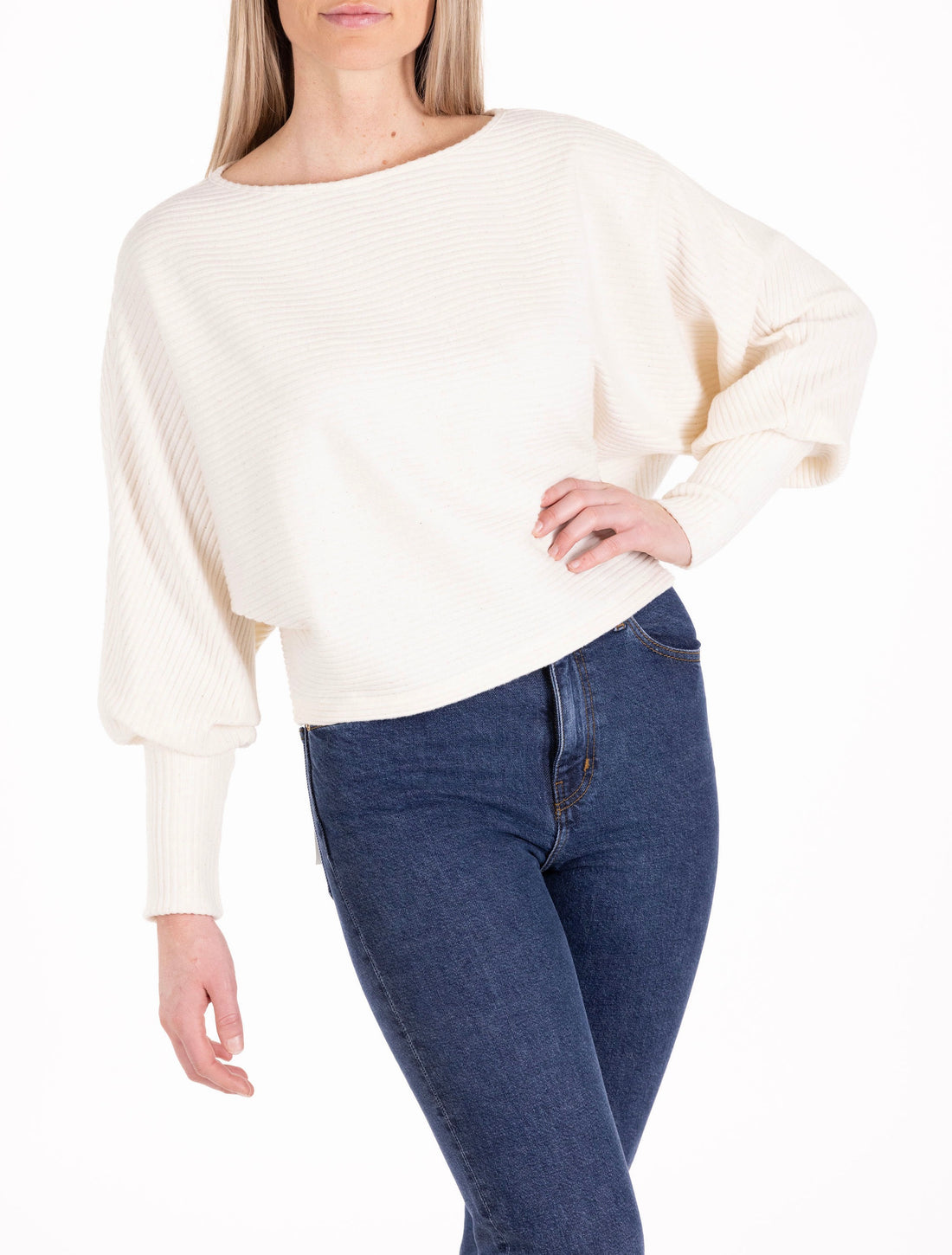 Triblend Cozy Rib Boat Neck L/S Top