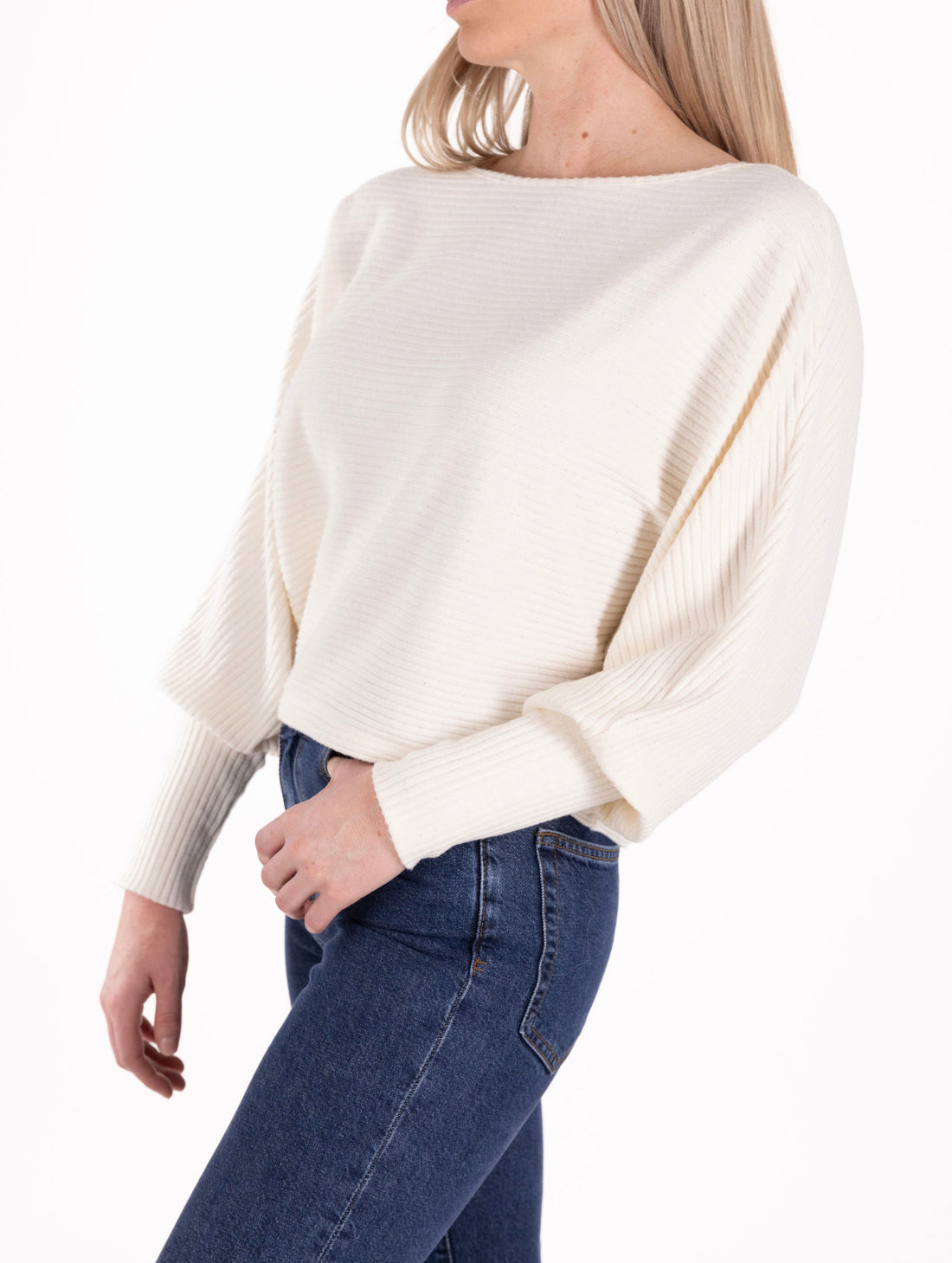 Triblend Cozy Rib Boat Neck L/S Top