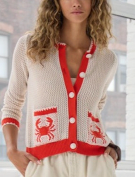 Cardigan With Crab Pockets