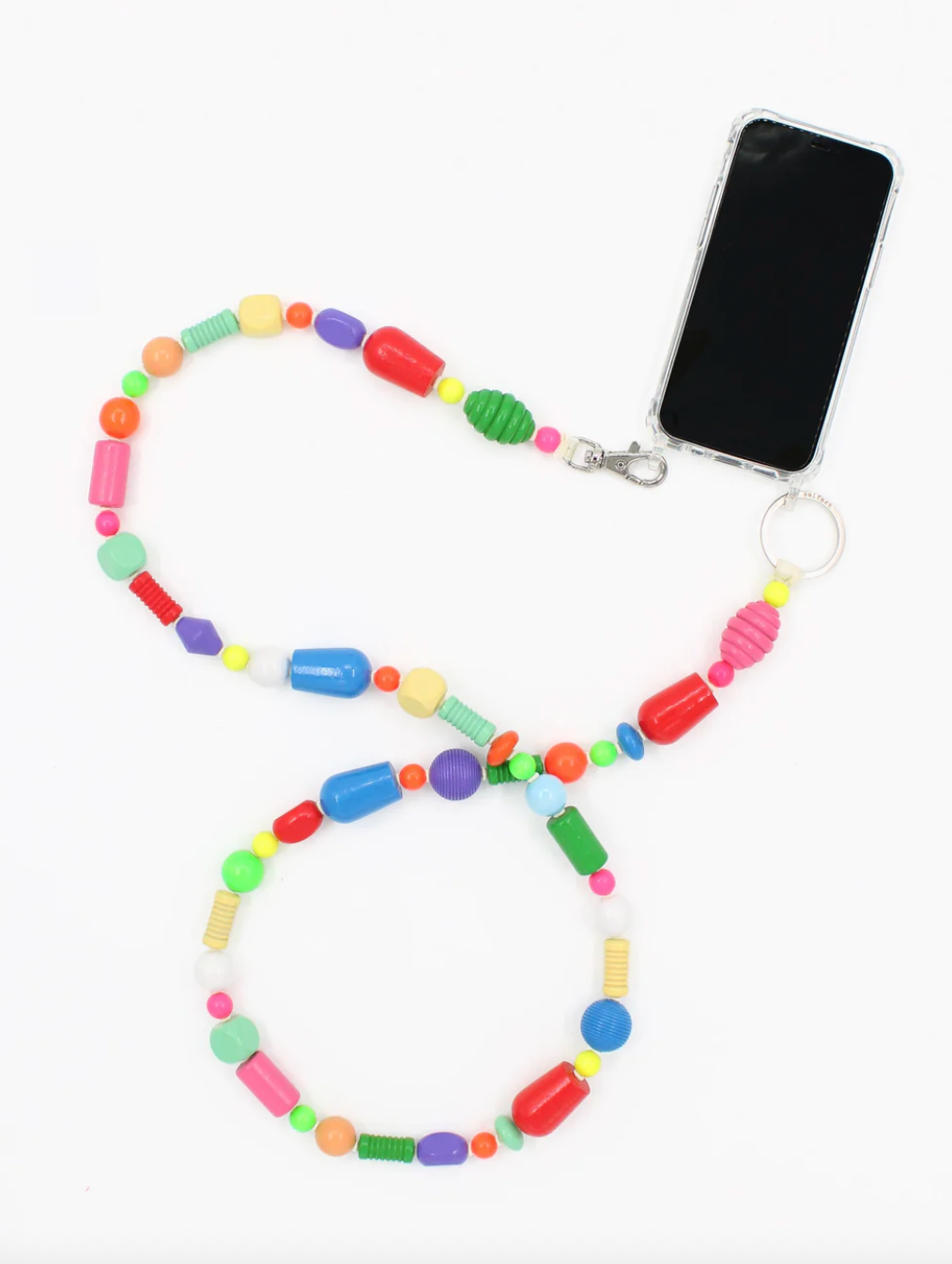 Phone Necklace Perlenmix Multi
