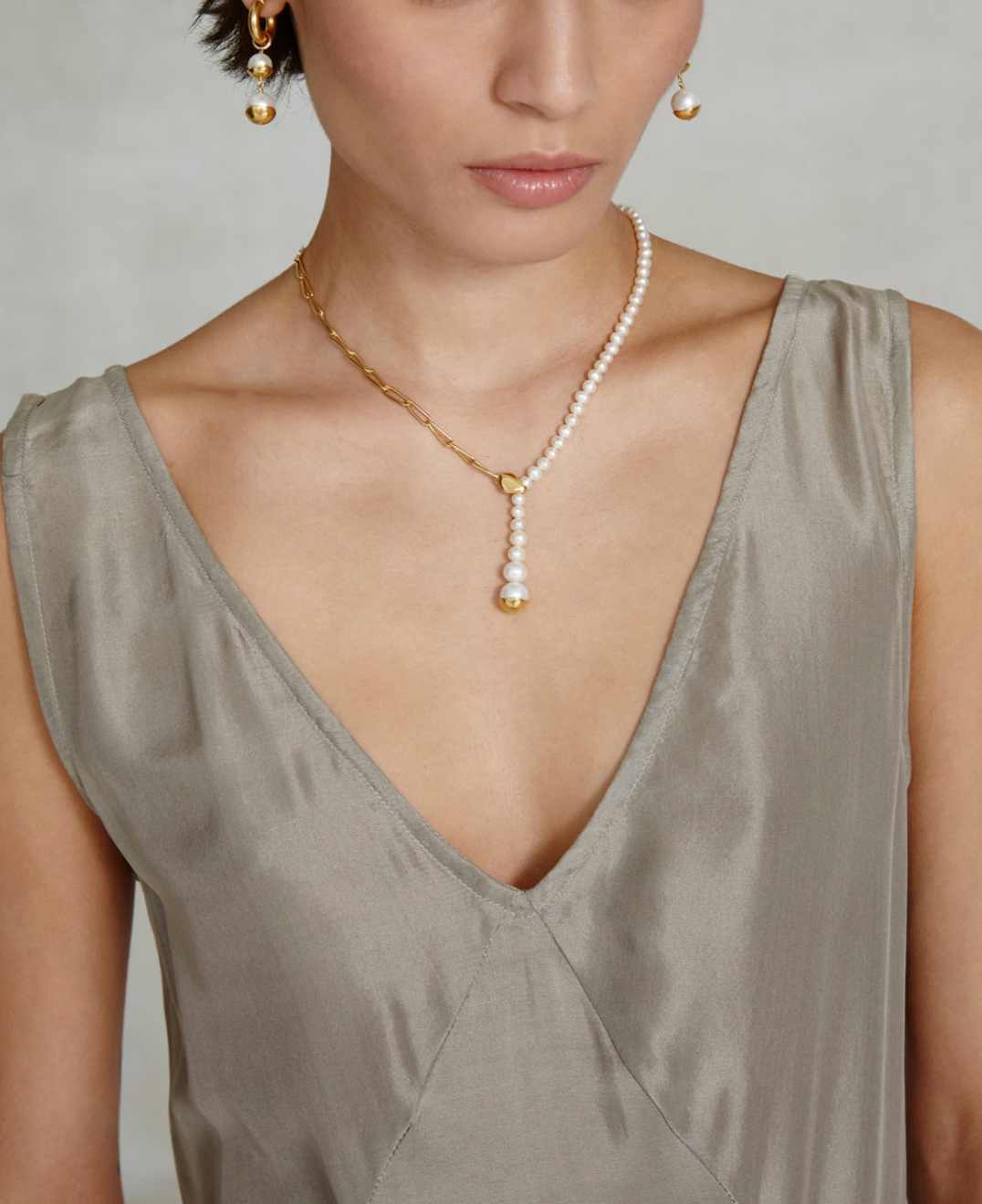 NECKLACE GOLD PEARL
