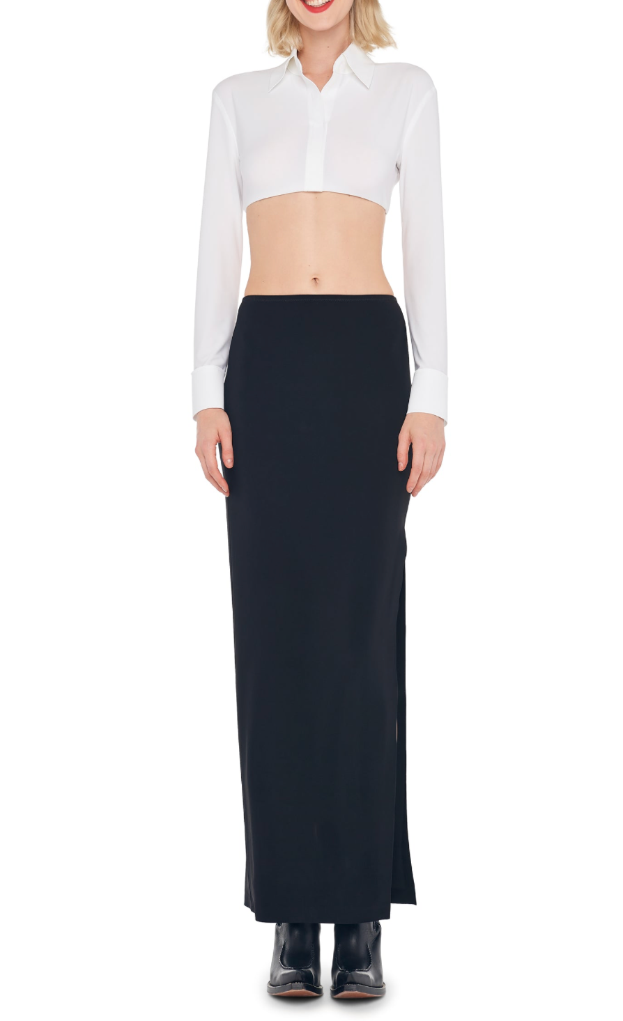 Side Slit Long Skirt