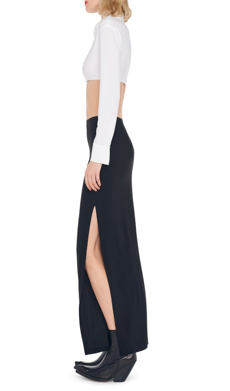 Side Slit Long Skirt