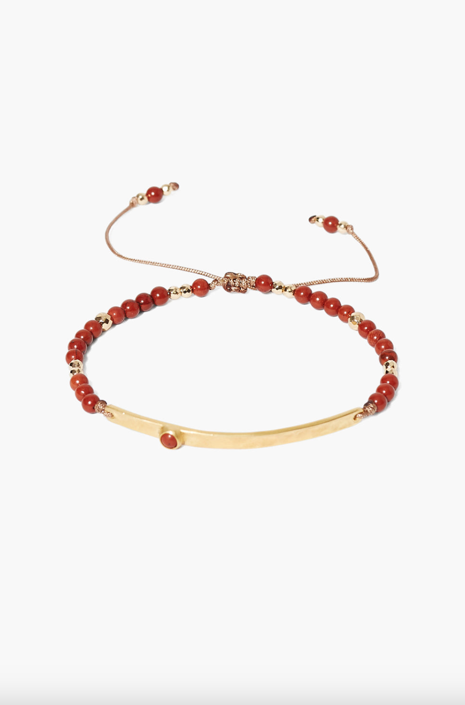 Delilah Red Jasper Pull-Tie Bracelet