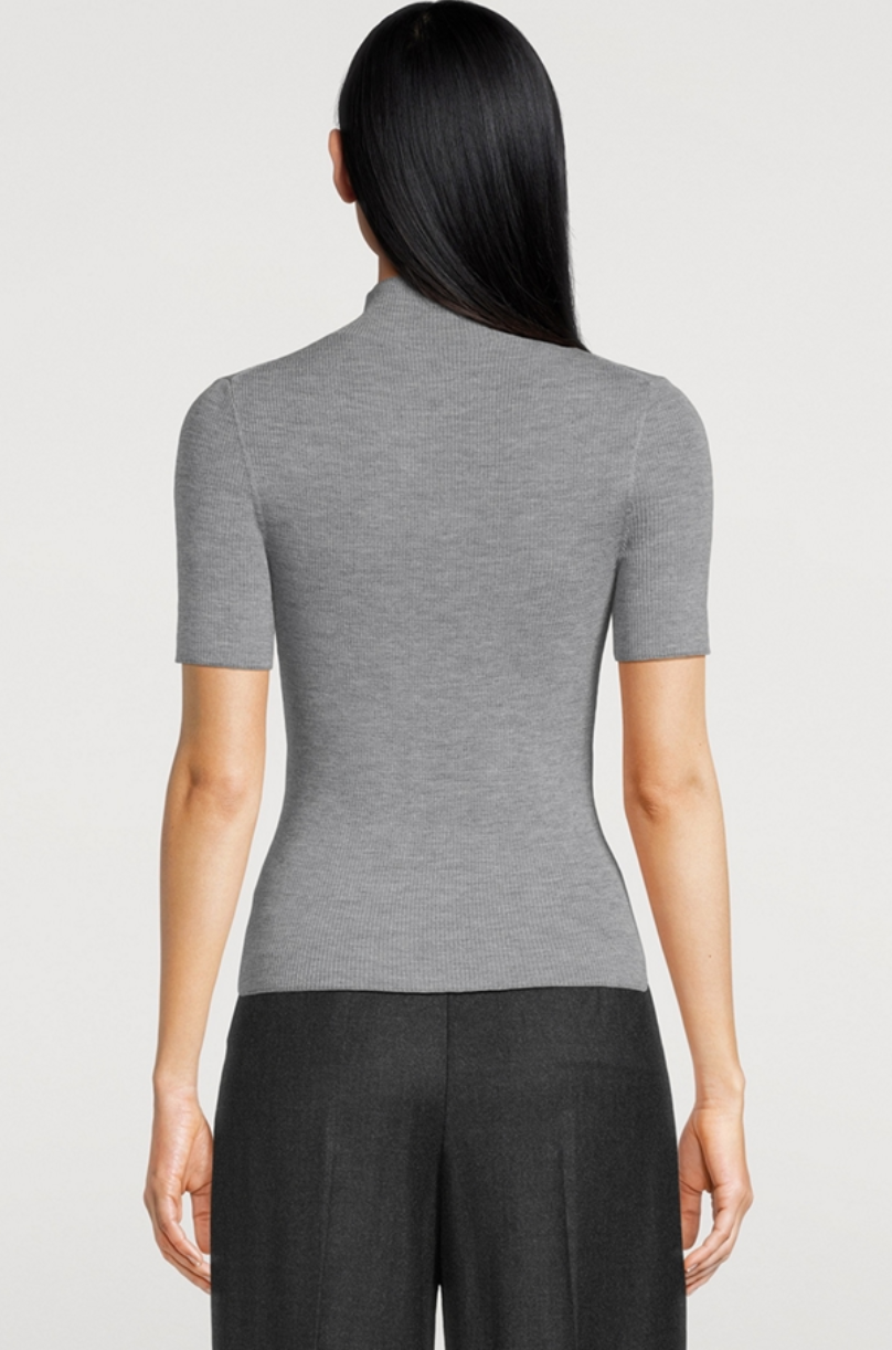 Leenda Short-Sleeve Turtleneck