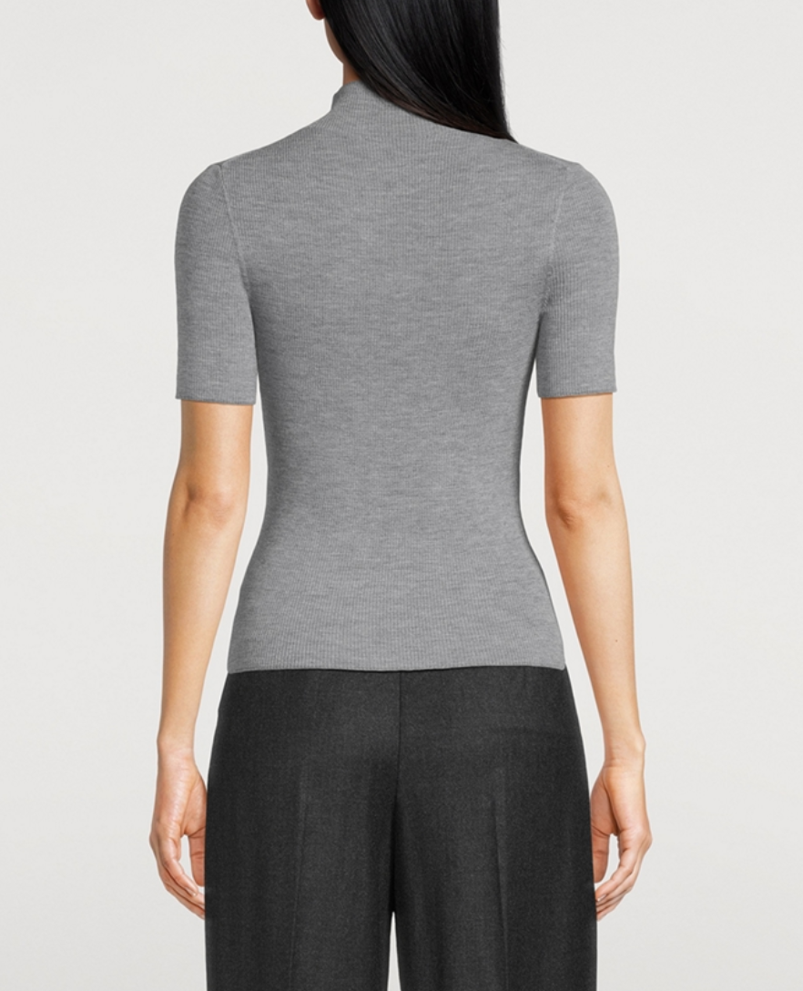 Leenda Short-Sleeve Turtleneck