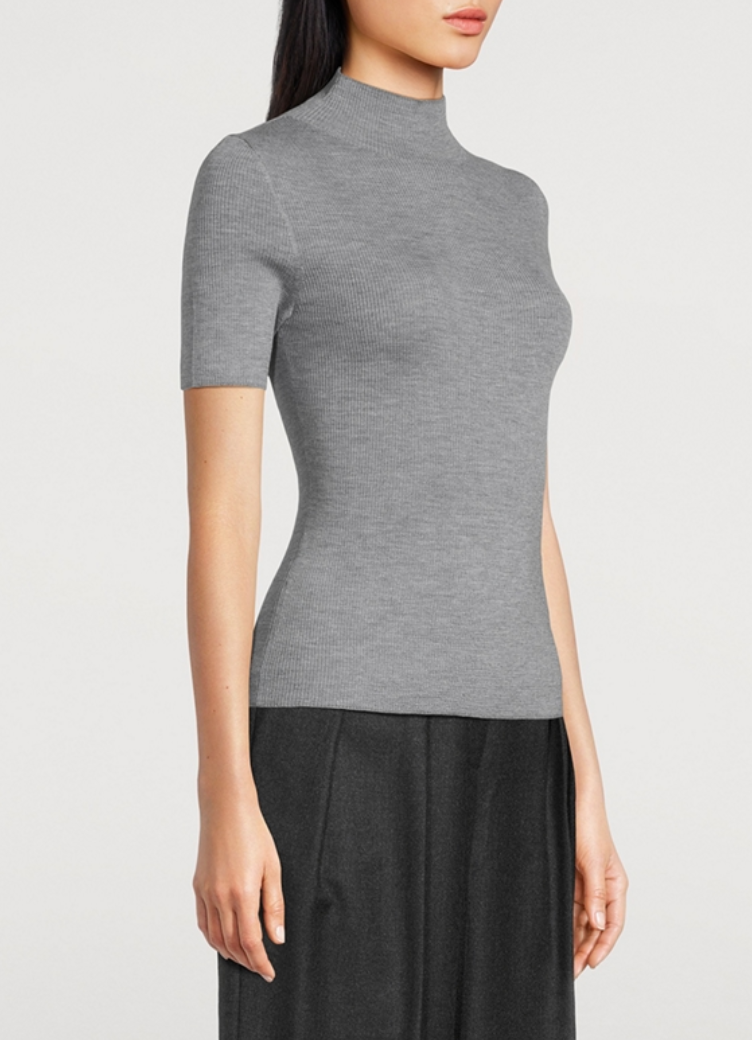 Leenda Short-Sleeve Turtleneck