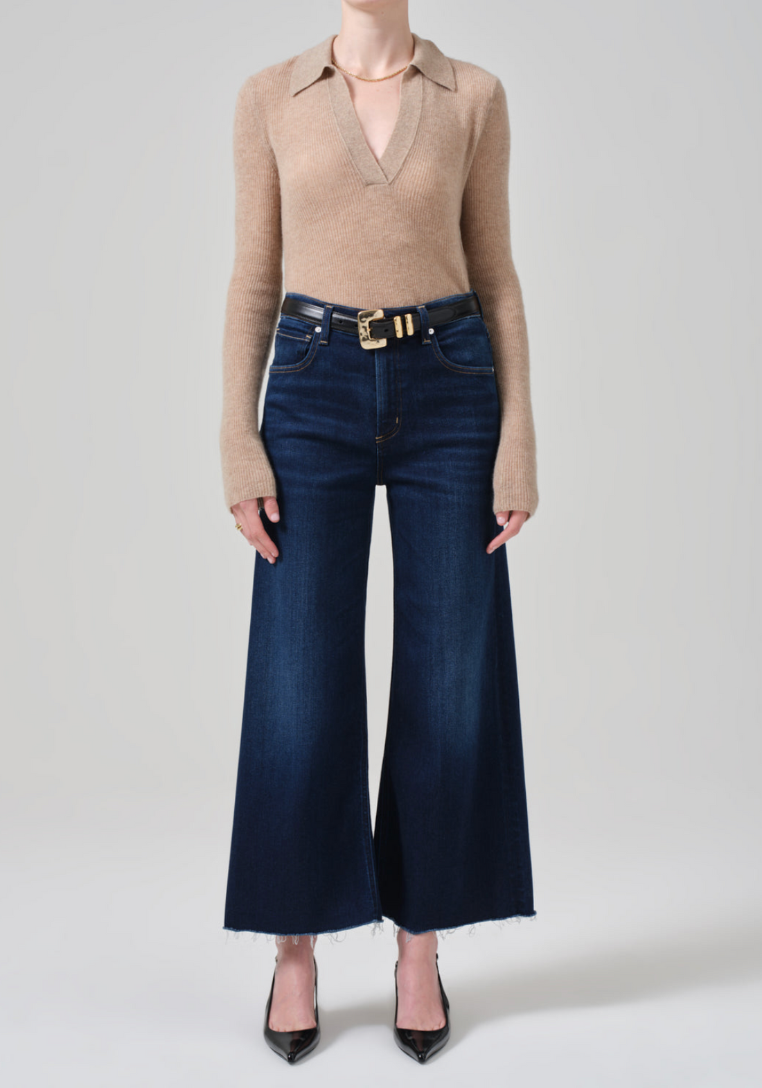 Lyra Wide Leg Crop Denim