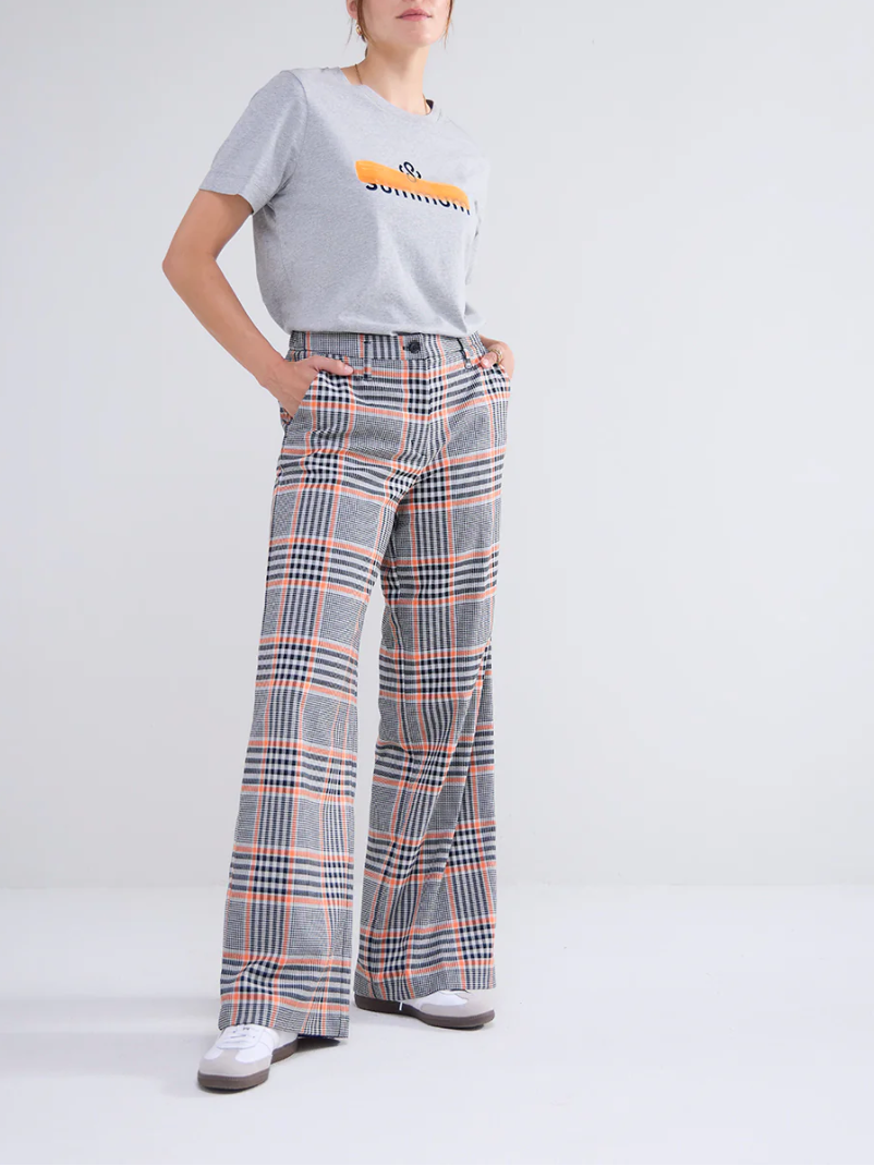 Orange Check Trouser