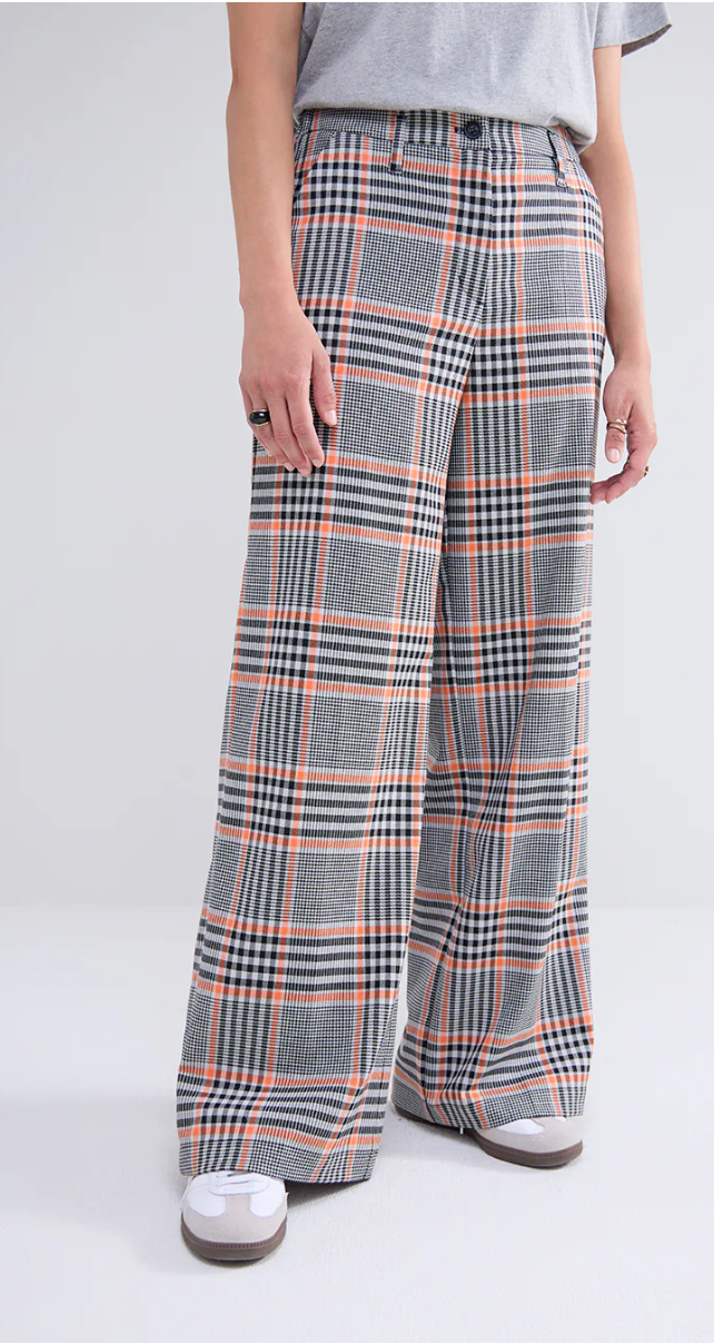 Orange Check Trouser