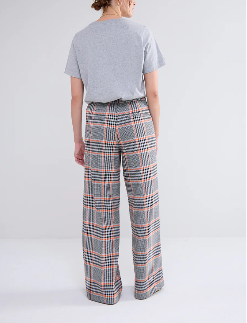 Orange Check Trouser