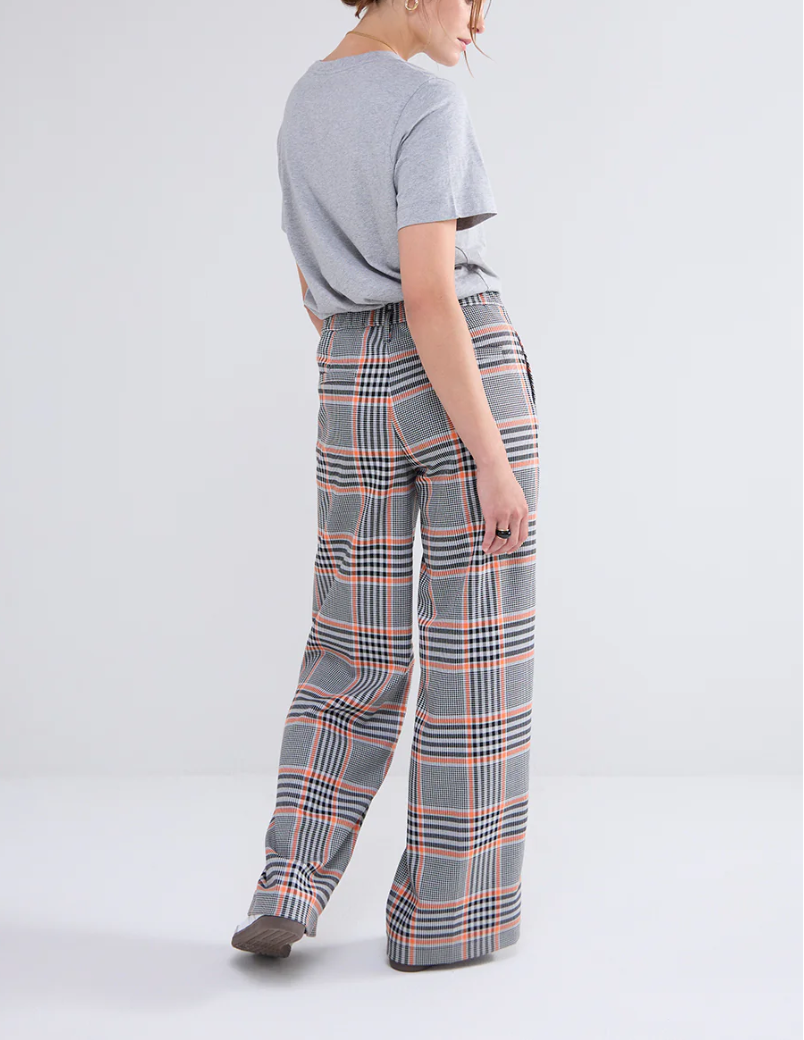 Orange Check Trouser