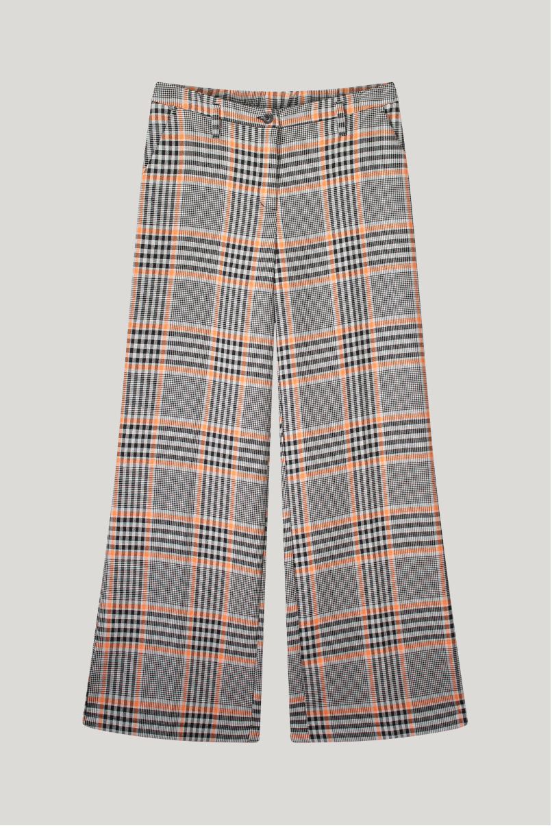 Orange Check Trouser