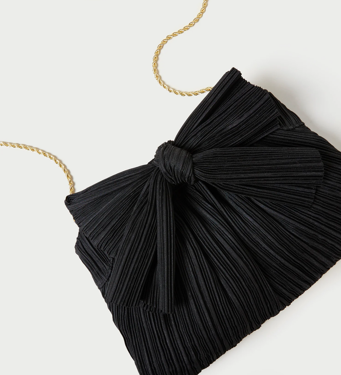 Rayne Pleated Frame Clutch w Bow