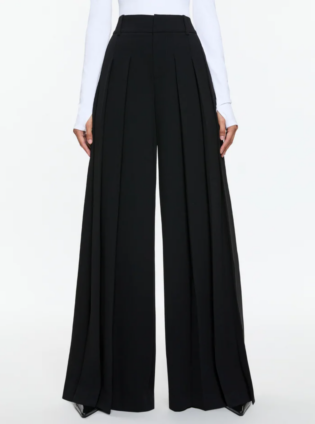 Simon Wide Leg Pleated Trouser