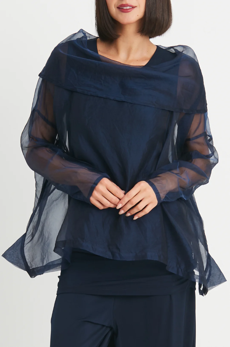 Cowl Neck Top Midnight