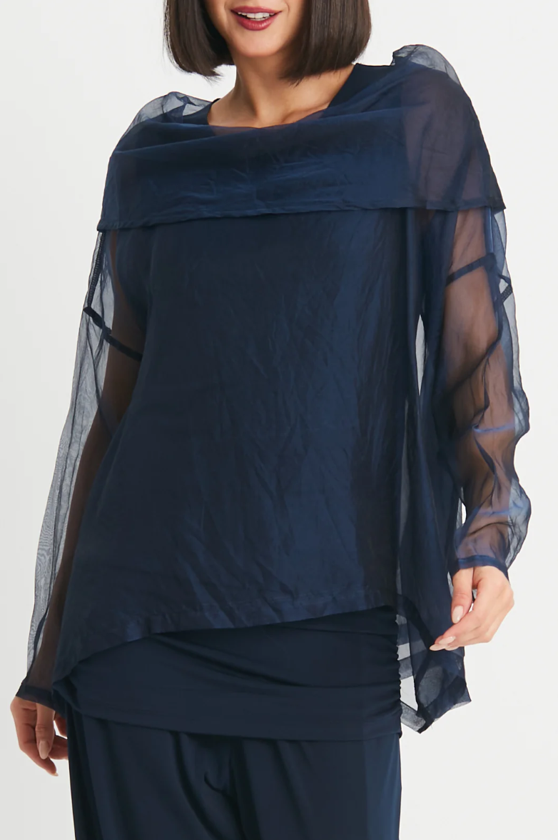 Cowl Neck Top Midnight