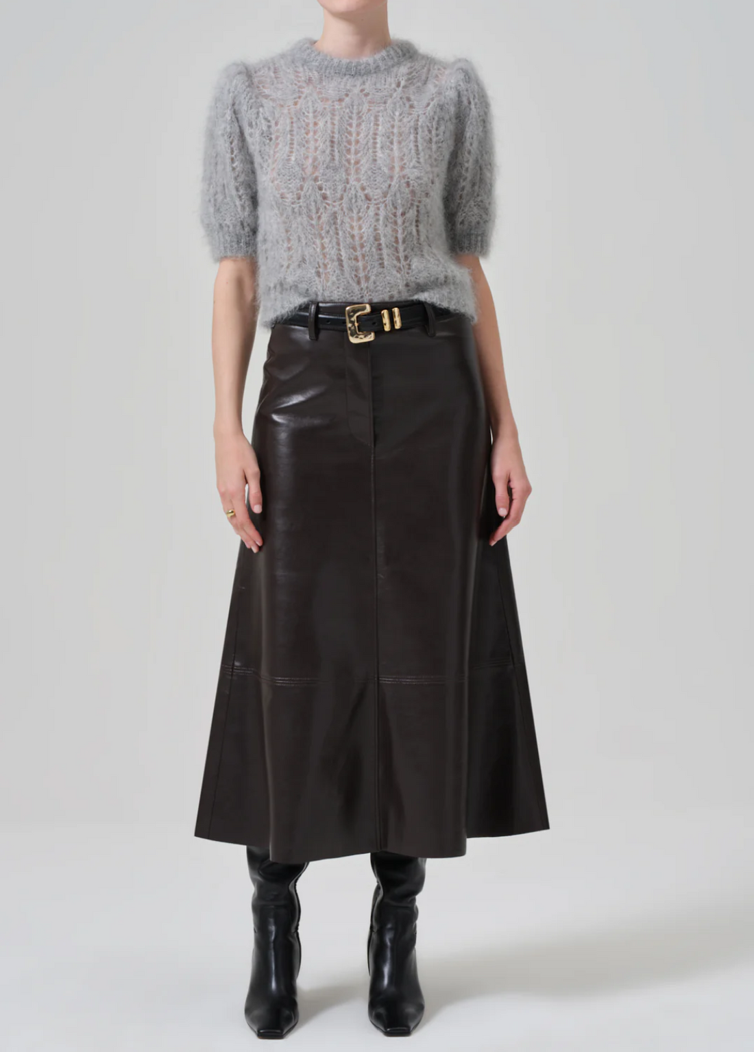 Cassia Leather Skirt