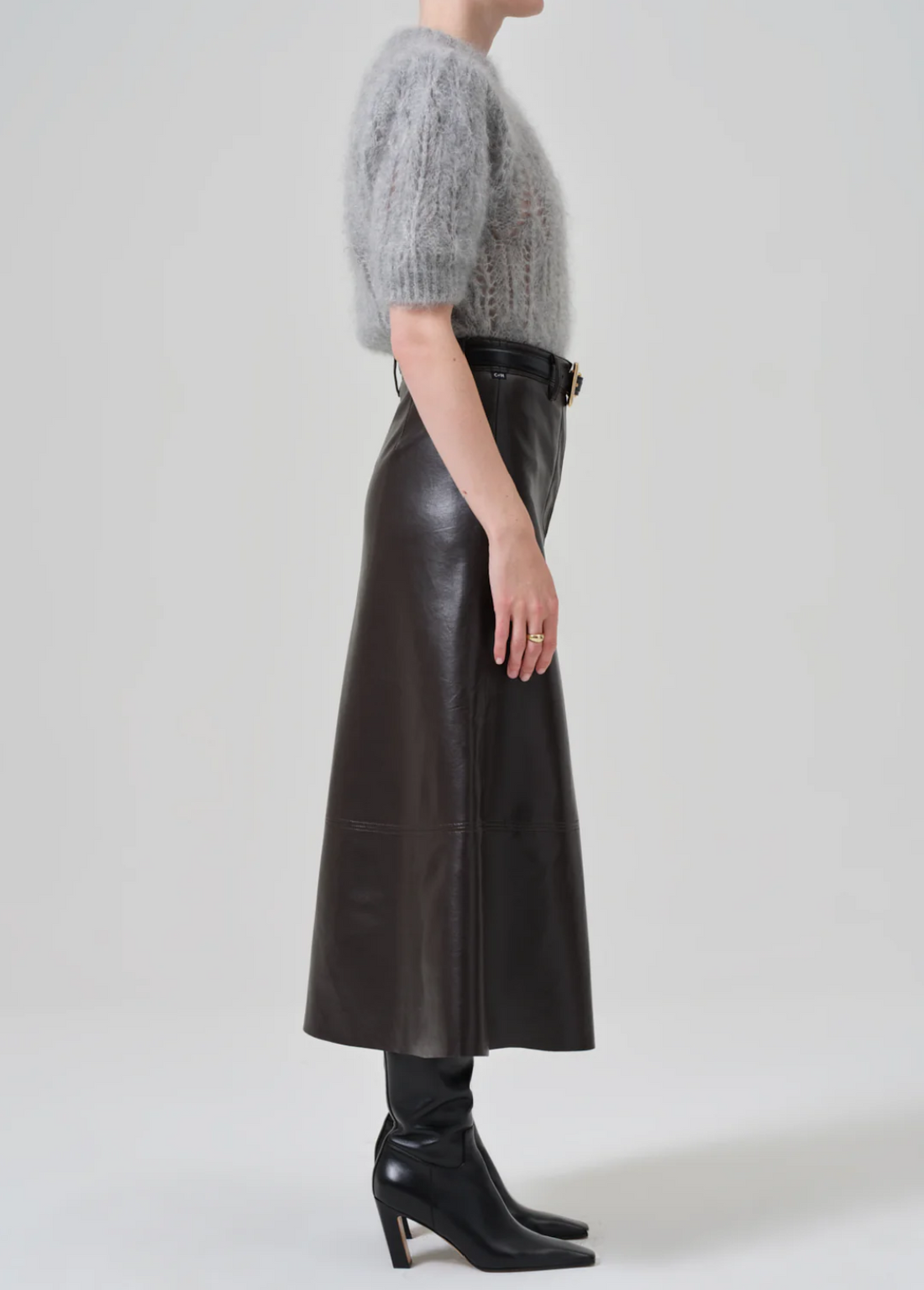 Cassia Leather Skirt