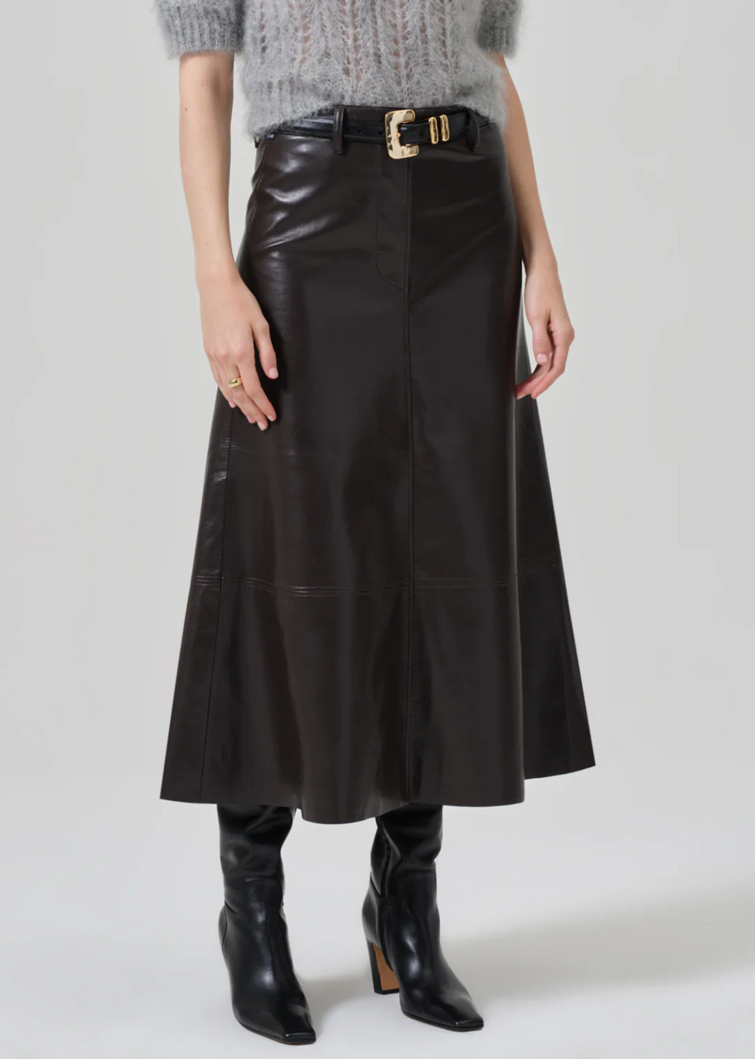 Cassia Leather Skirt