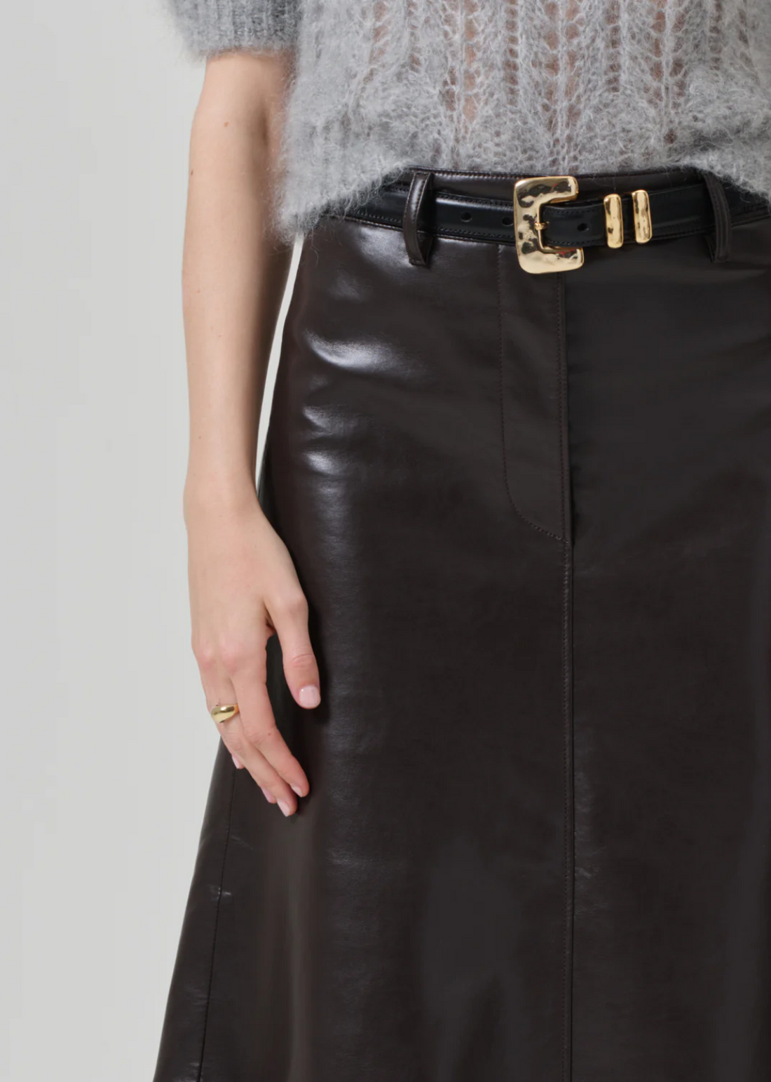 Cassia Leather Skirt