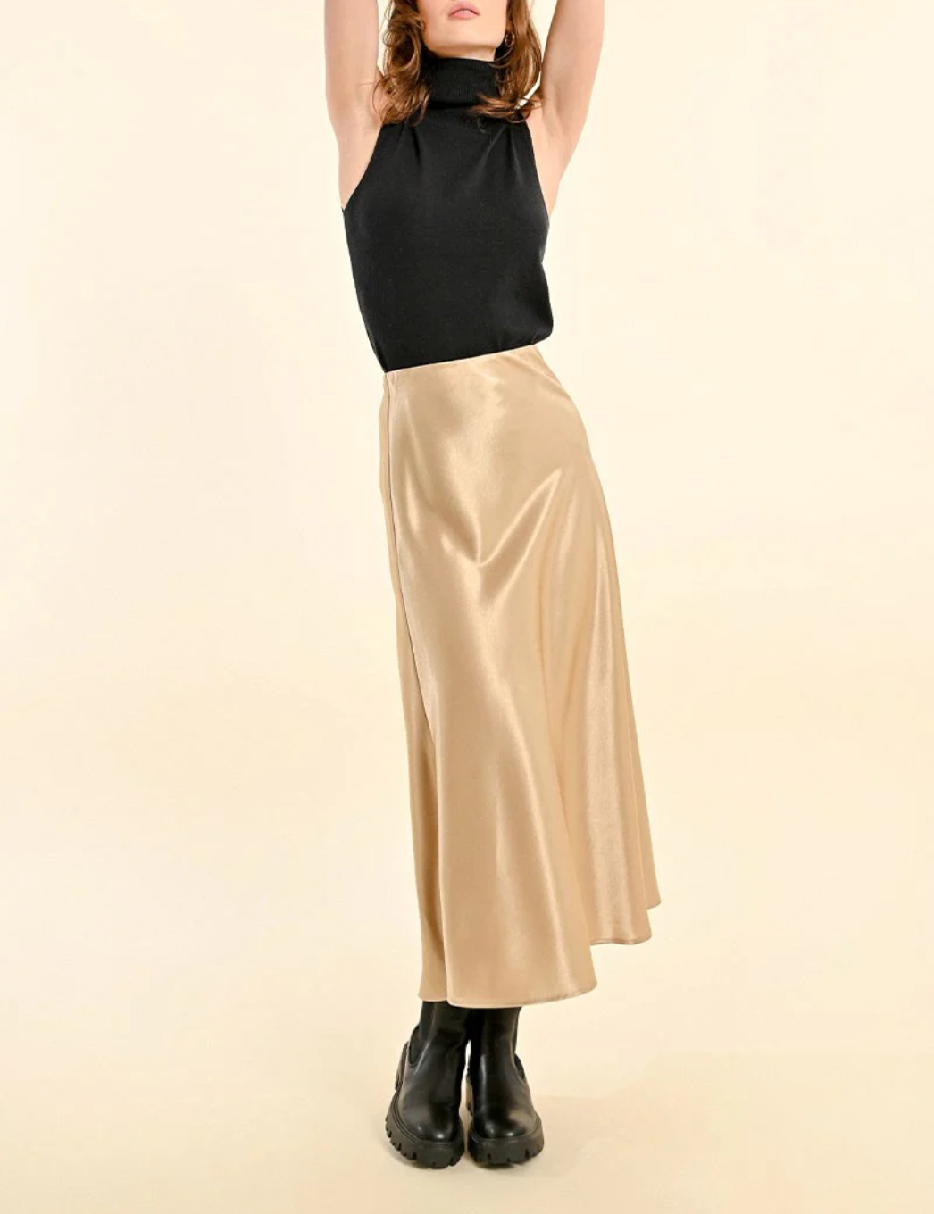 Long Satin Skirt