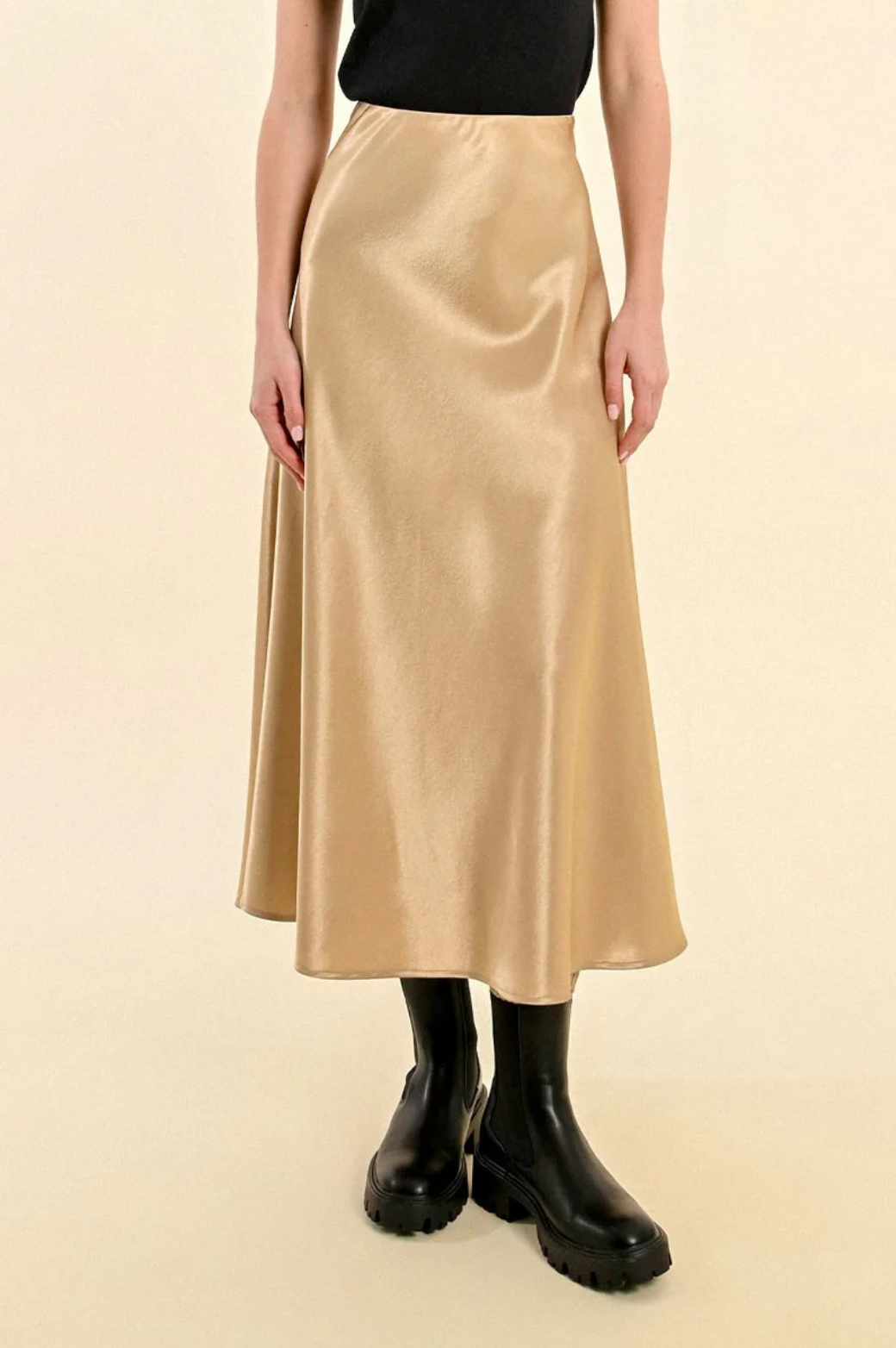 Long Satin Skirt