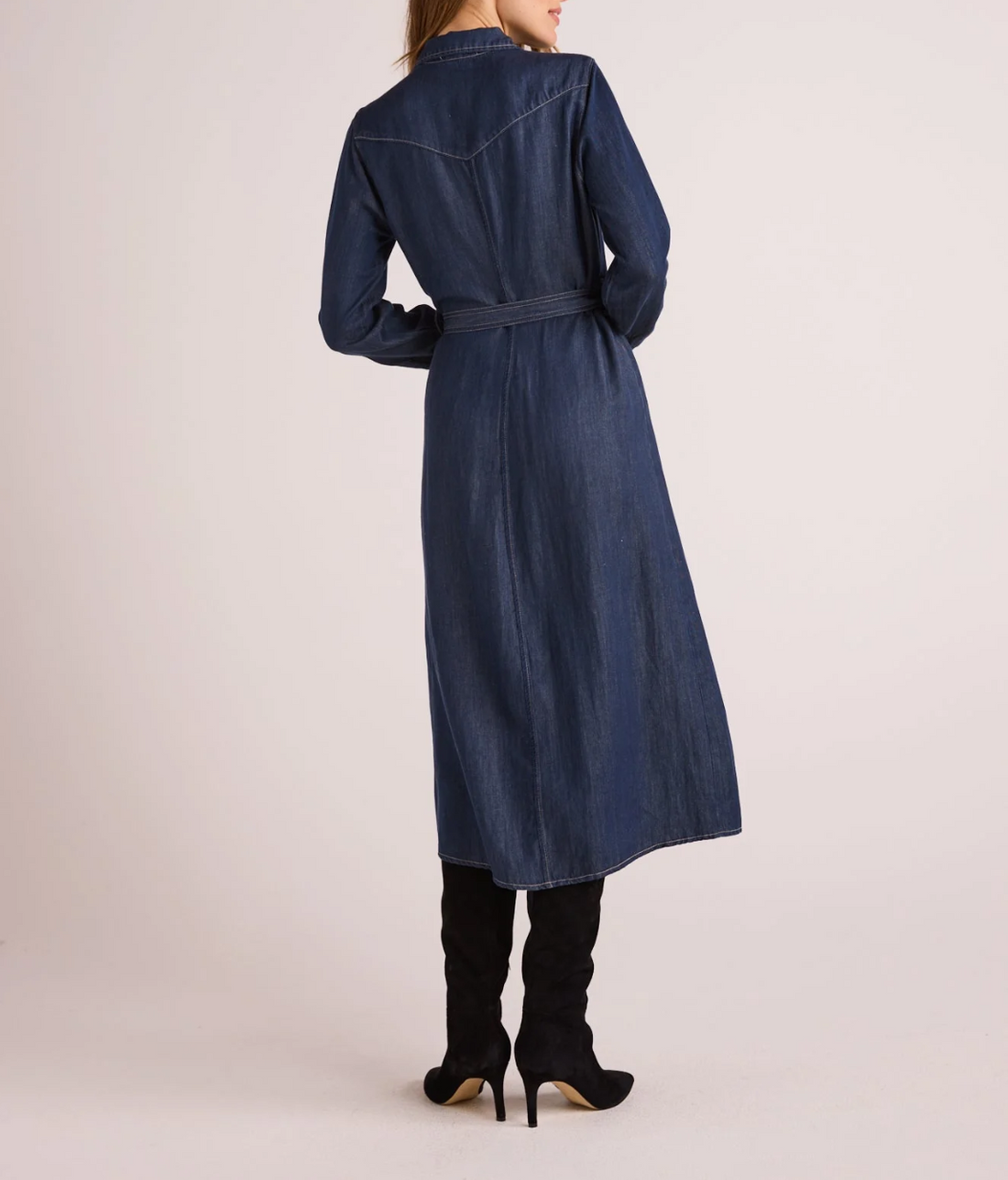 Western Yoke Midi Dress