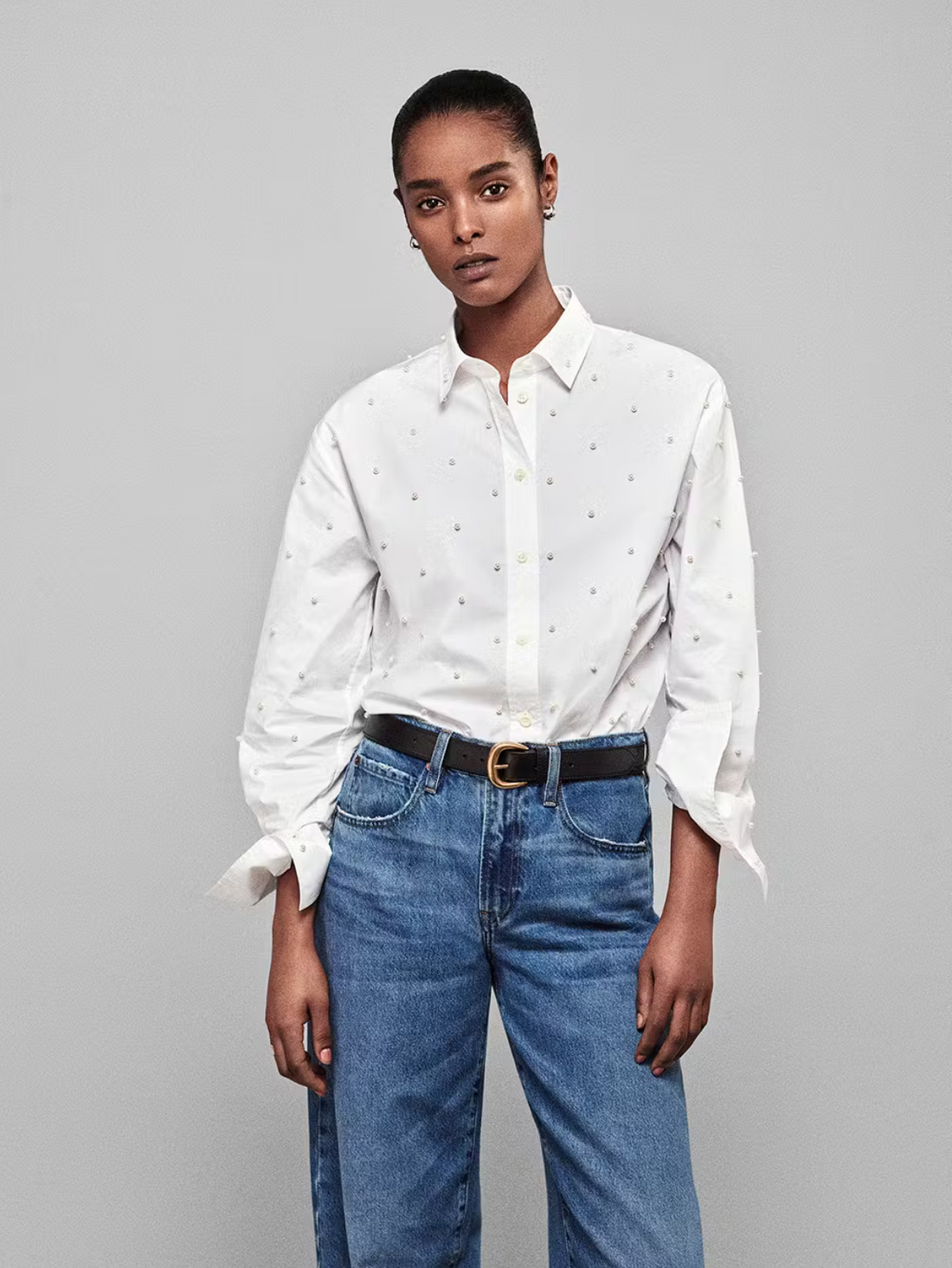 The Oversized Pearl Pocket Shirt