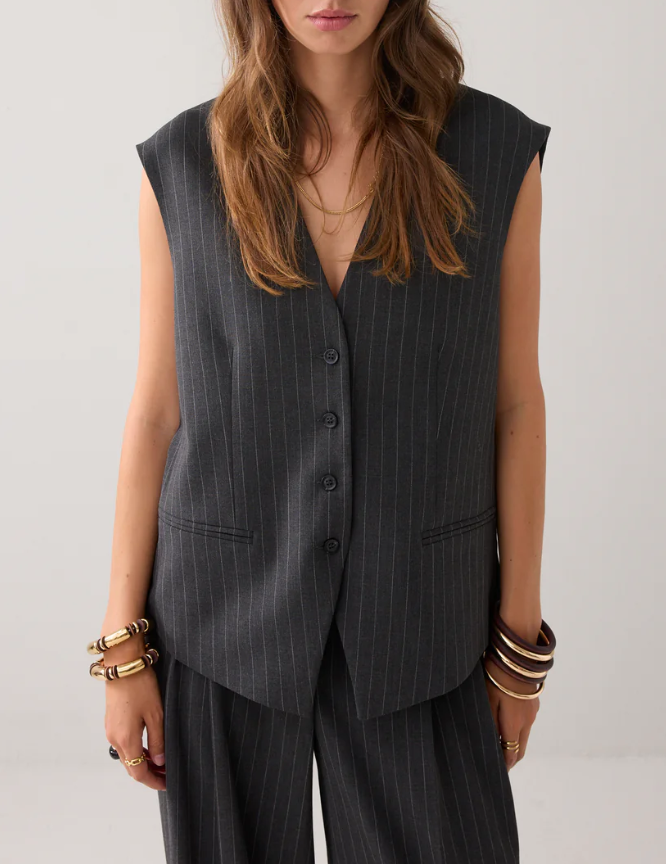 Pinstripe Vest
