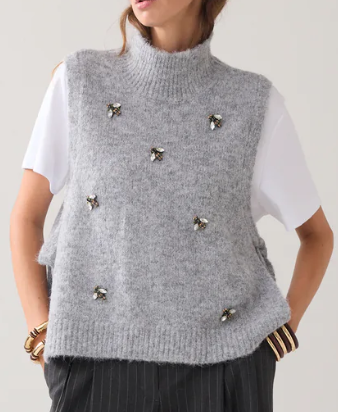 Spencer Embellished Knit Vest
