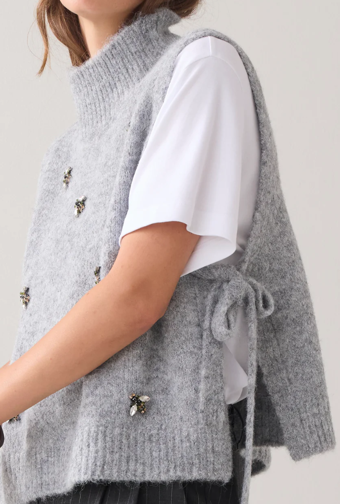 Spencer Embellished Knit Vest