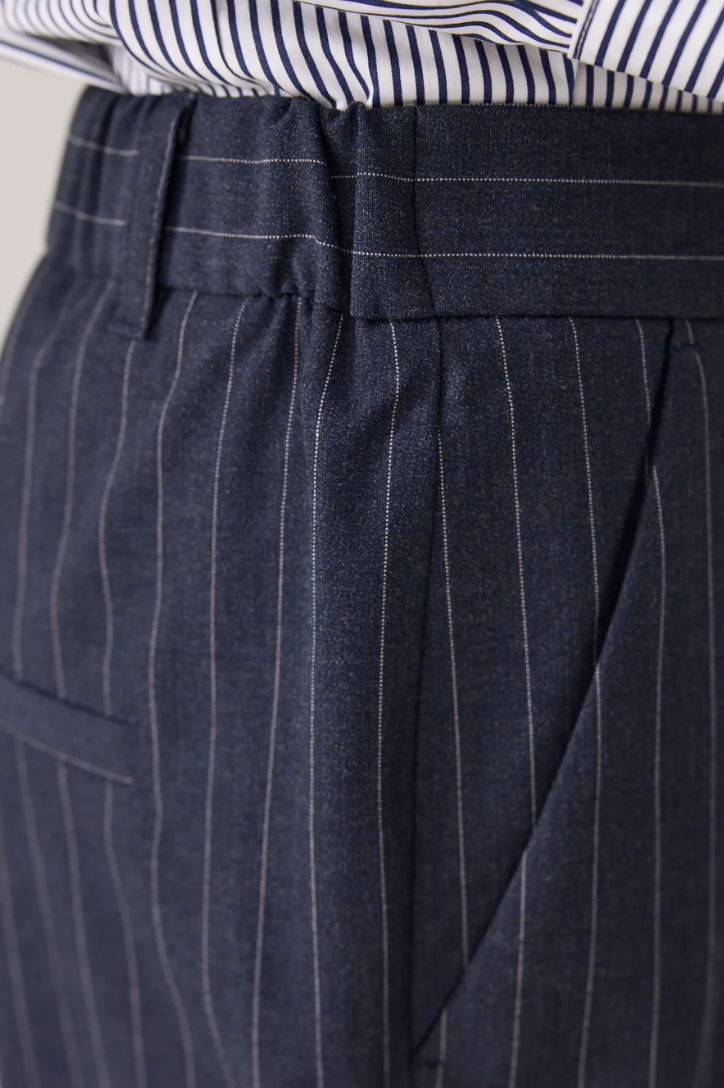 Pinstripe Pleated Trouser